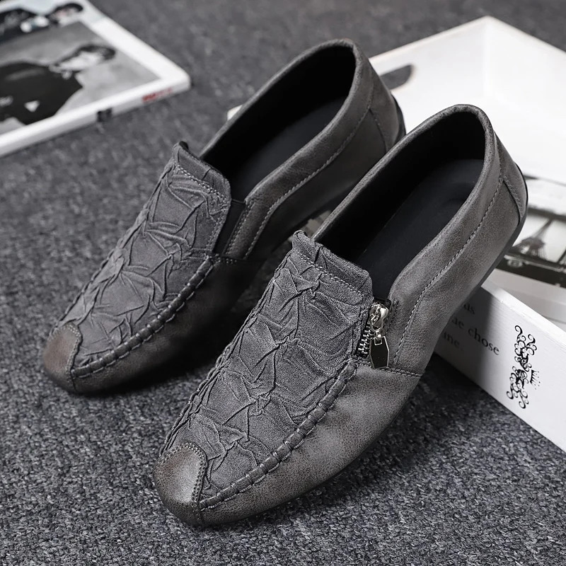 Autumn Mens Beans Shoes Fashion Trend Classic Breathable LowTop Leggings Business Loafers Mens Casual Mens Shoes 251013