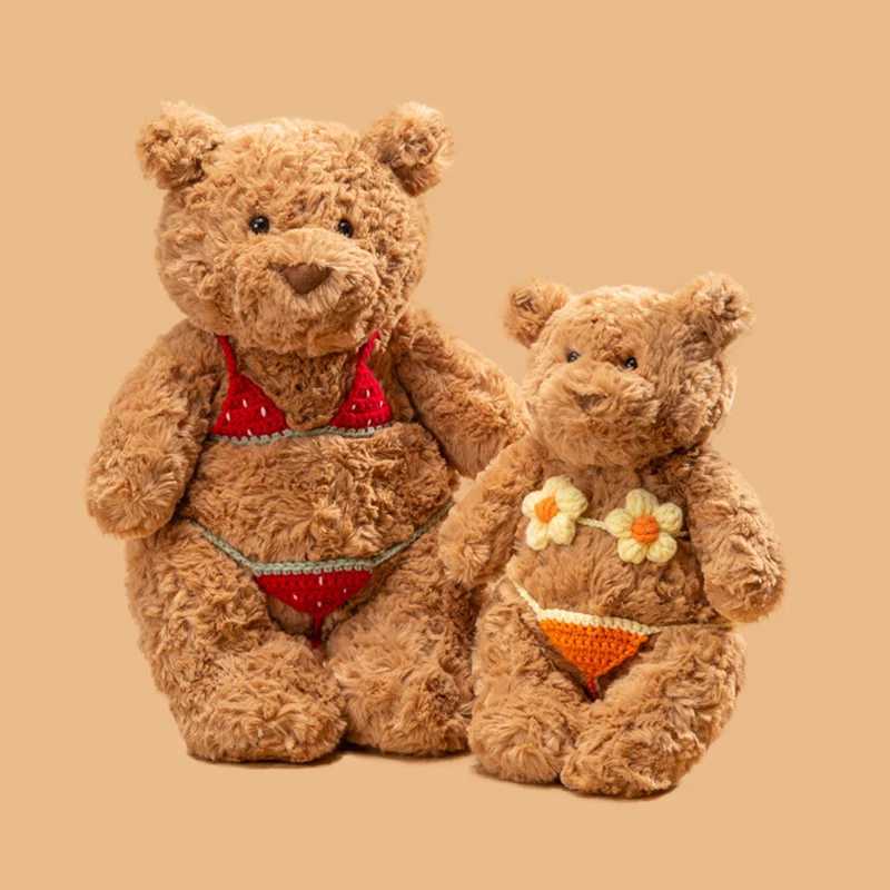 283647CM Bartholomew Bear Plush Toys Soft Stuffed Cartoon Animal Doll Cute Bear Wear Bikini Doll Funny Gifts J251020