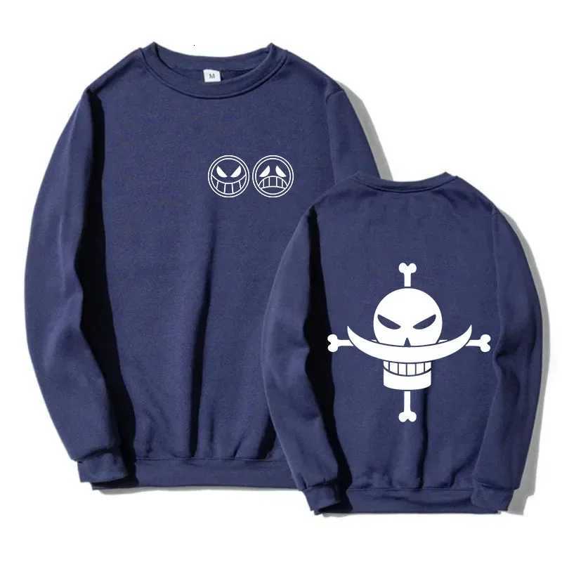 Autumn Men Anime Pirate Ace Edward Newgate Print Mens Pullover Casual Sweatshirts Unisex ONeck Solid Hoodie Hip Hop Top W251020