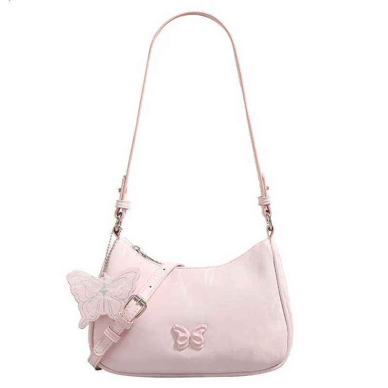 Sweet Cute Pink Bow Underarm Bag Women 2025 New Minimalist Luxe Dumpling Purse Ladies Premium Texture Shoulder Crossbody Bag Y2KT251020