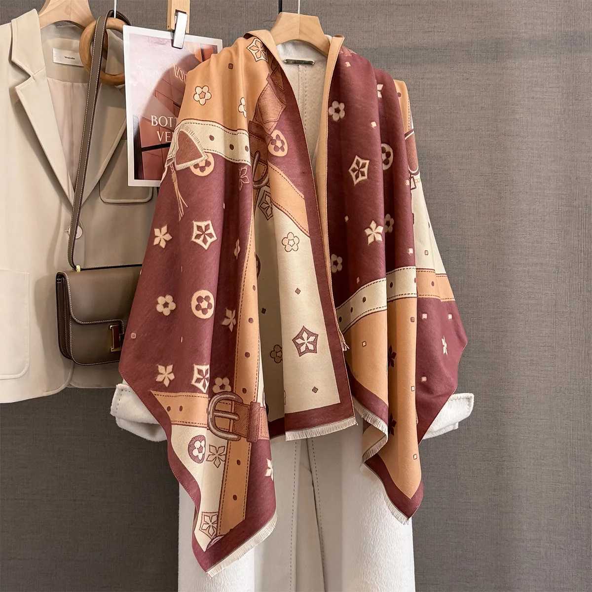 New Winter Warm Cashmere Scarf Women Luxury Print Shawl Thick Blanket Wrap Neckerchief Fashion Bufanda Echarpe PonchoL251020
