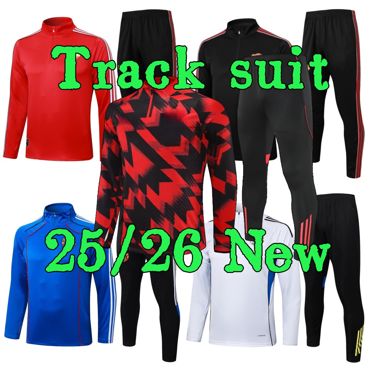 2025 2026 ManUnited tracksuit long 25 26 training shirt long sleeved kit training shirts Tracksuit Sweater sets men kids ManUnited