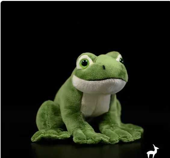 16cm Funny Cute Green Frog Plush Toy Soft StuffedAnial Frog Cartoon Animal Doll For Gift J251020