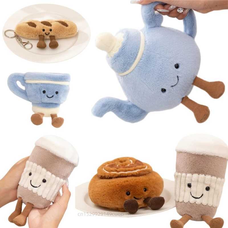 Cartoon Fun Hot Sell Cookie Plush Doll Pentant Cake Baguette Cinnamon Teapot Coffee Cup Plush Toy Home Decor Gift For Children J251020