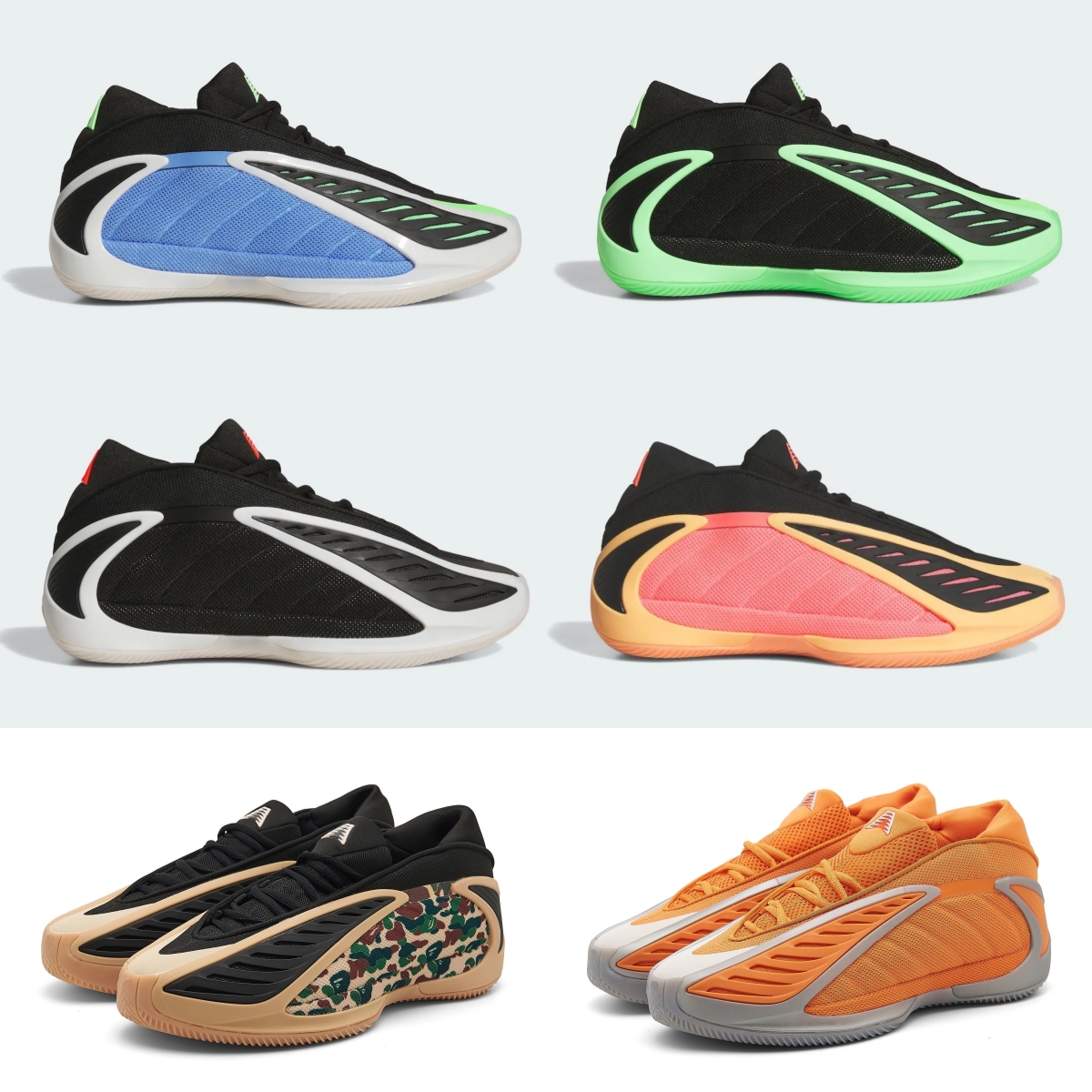 Hot Anthony Edwards 2 Blue Fusion Lime Burst basketball shoes for sale With Love Acid Orange core black sneakers Shoes Best quality size40-46