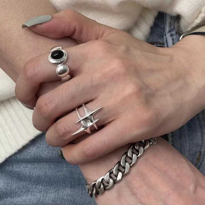 VENTFILLE 925 Sterling Silver Minimalism Cross Knot Thai Silver Rings Open Finger Ring For Women Men Jewelry Gifts J251020