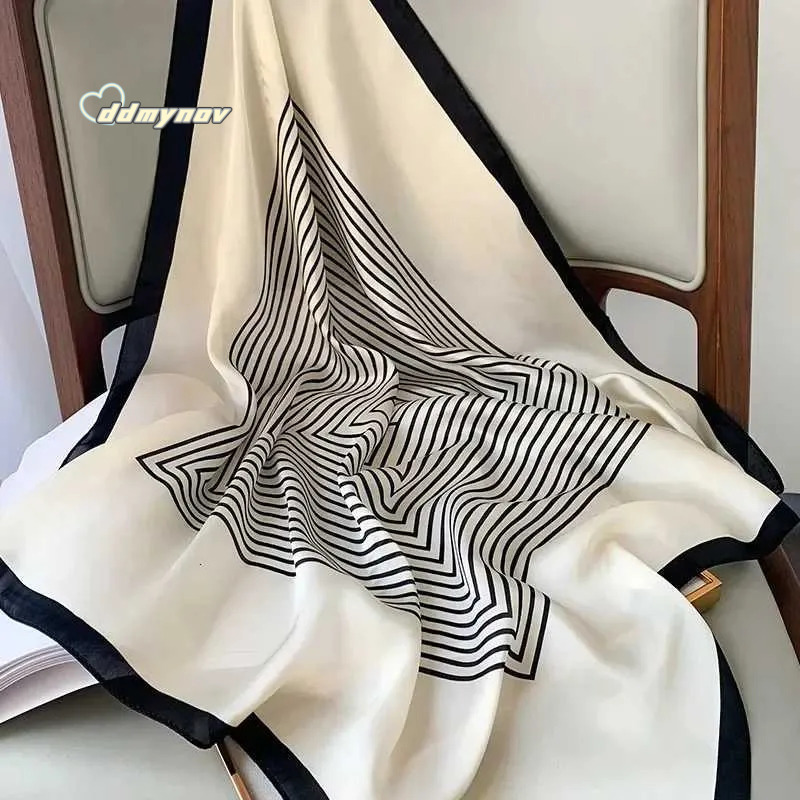 Silk Feel Square Scarf Women, Elegant Satin Neck Scarf, Lightweight Hair Tie Band for Work or Everyday ddmynov ddmynov