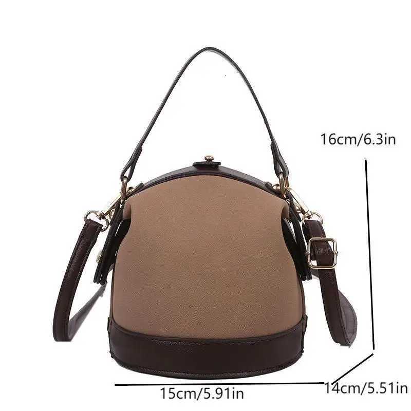 Girls Gift Handbag Trendy Korean PU Leather Tote Bucket Style Shoulder Bag Ideal for TravelT251020