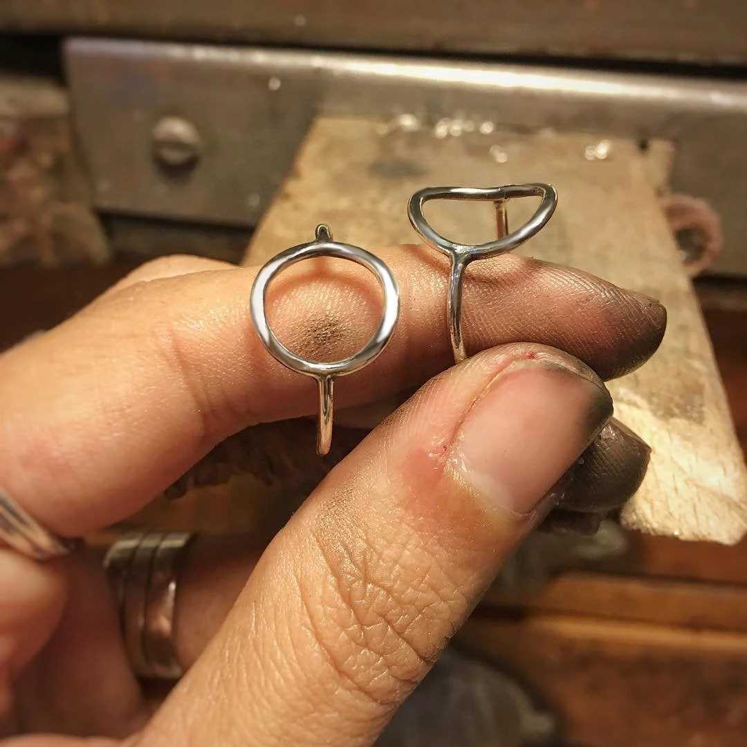 eManco TrenDY Round Ring StainlESS Steel For Women Stackable Round Midi Rings Fine Gift J251020