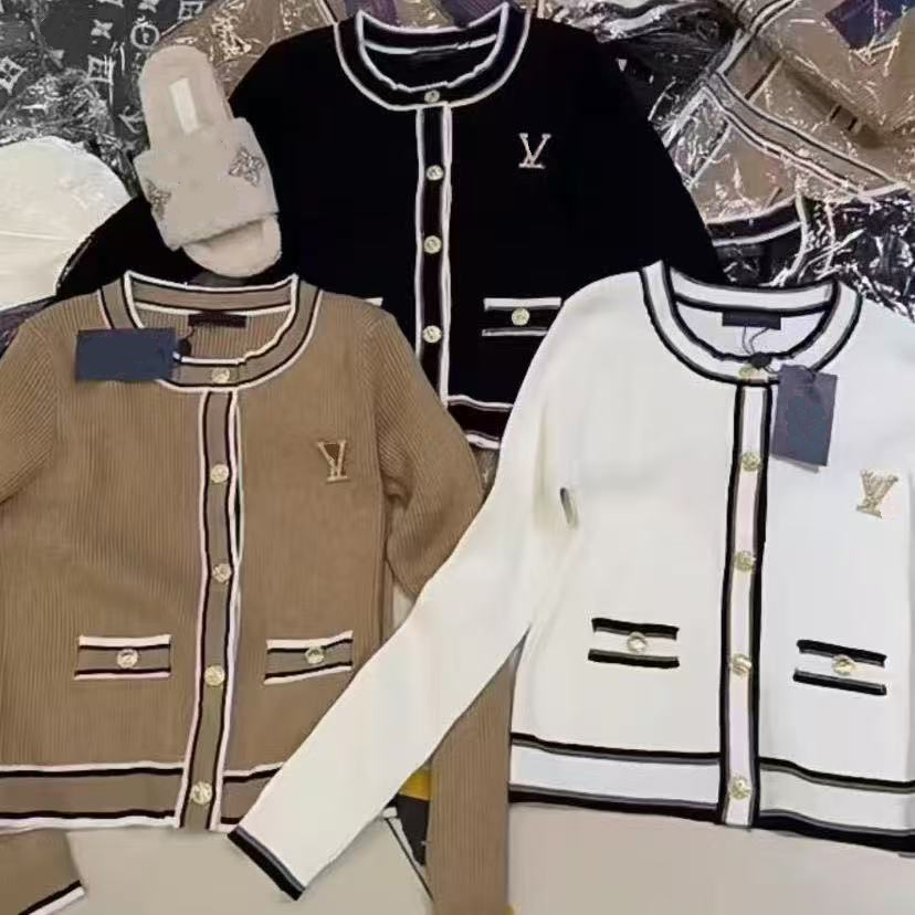 Women's Clothing Ladies sweater autumn and winter loose knit pullover round neck long sleeve geometric contrast jacquard casual pullover Asian size S-XL