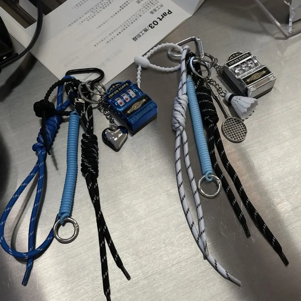 Couple Bag Hanging Keychain Phone Pendant Keyring Creative Woven Rope Metal Bag Accessories Handbag Gift Men Women Jewelry 251017