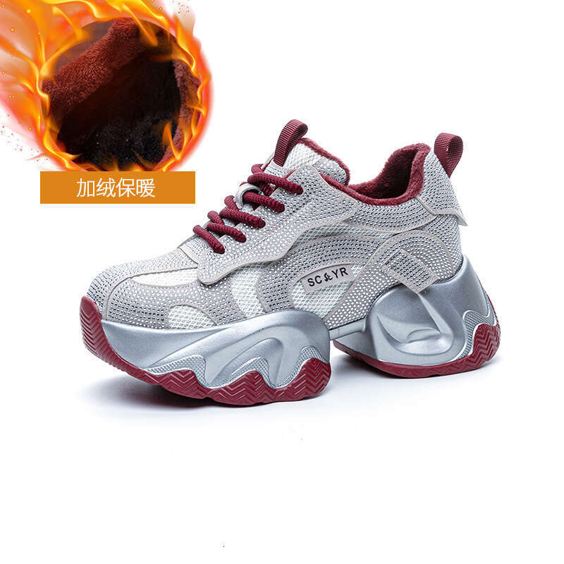 2025 New Designer Shoe Women's Gypsophila Rhinestone Shoes with Thick Sole Hidden Heel & Sparkling Detail Casual Fashion Versatile Elegant Style