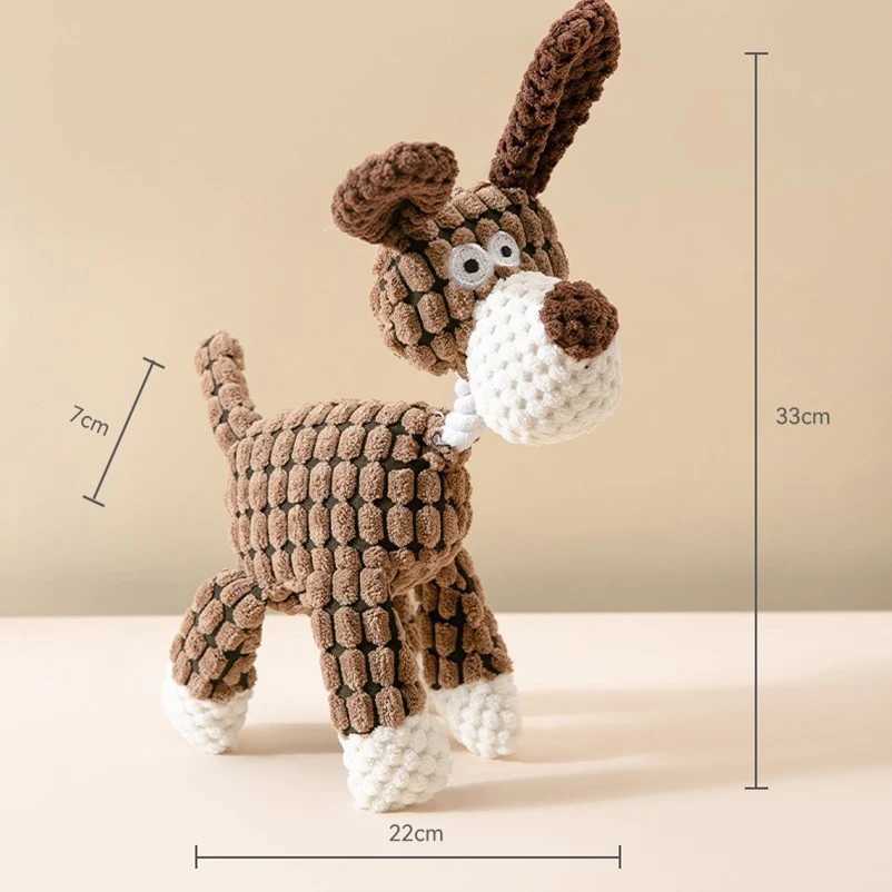 Hot new arrival pet cat dog sound toy cotton rope creative donkey plush bite training interactive pet toy for dog cat grey brown J251020