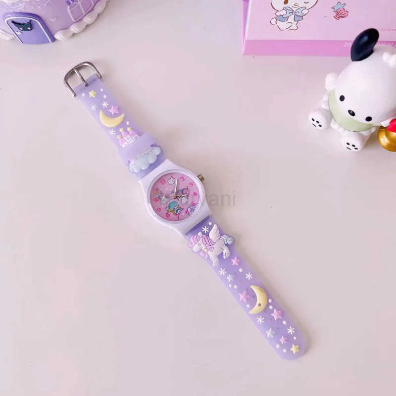 Sanrio Sanrio 3D Pattern Child Wrist Watch Hellokitty Kuromi Cinnamorol Waterproof Quartz Watch Kawaii Silica Gel Wristwatch Kids Gifts L251020