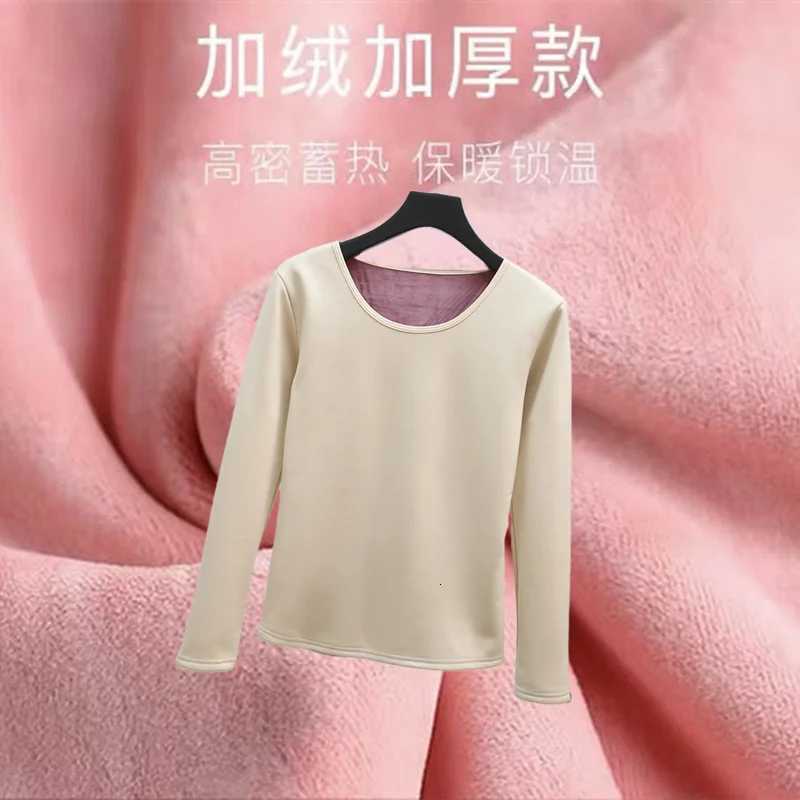 Womens Thermal Underwear Fleece Lined Tops Plus Velvet Thickening Long Sleeves Bottoming Shirt High Quality Pullover ShirtsT251020