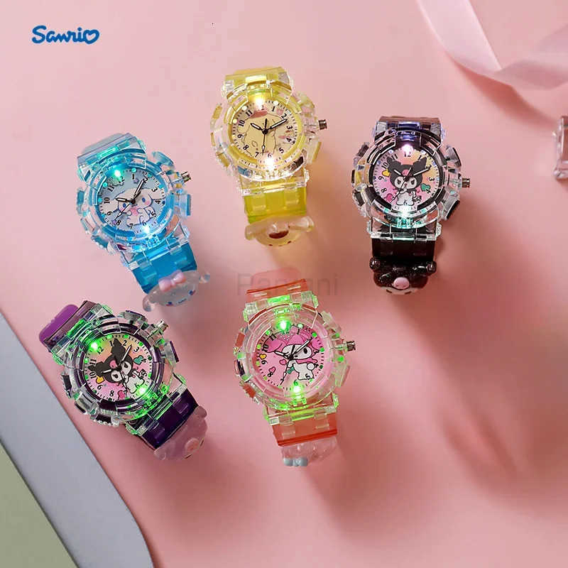 Sanrio 1PC Sanrio Kawaii Cartoon Anime LED Watch Cute Kuromi Melody Pudding Dog Birthday Gifts And Christmas Thanksgiving Gift Toy L251020