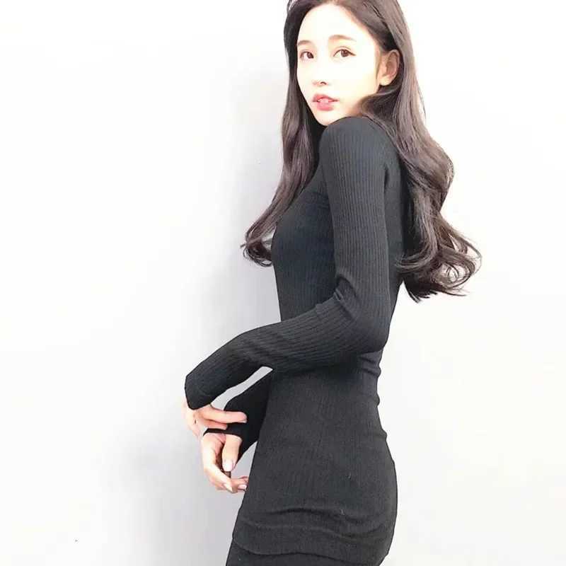 Pop Womens Vertical Stripe Thermal Underwear Sets Fashion Thread Round NeckConstant Temperature Slimming Long Johns Underwear ST251020