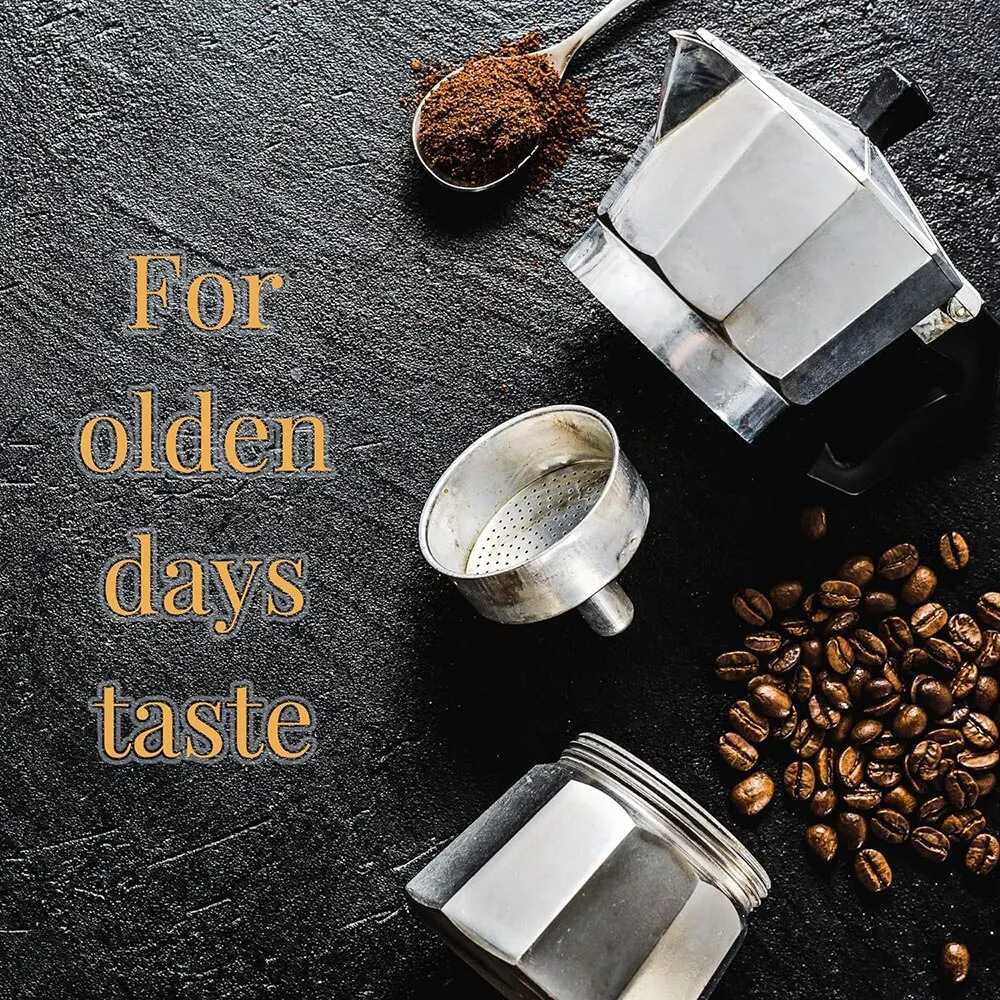 Aluminum Coffee Kettle Household Italian Octagonal Moka Coffee Tea Pot Off He Travel Outdoor Camping Tableware Equipment Y251020