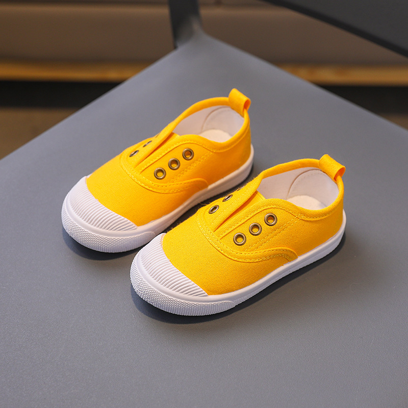 Kids Canvas Shoes Toddler Fashion Design Canvas Shoes Boys Girls Children Causal Shoes Kidszworld Non-slip Sneakers Size US5.5C-US3Y K1147