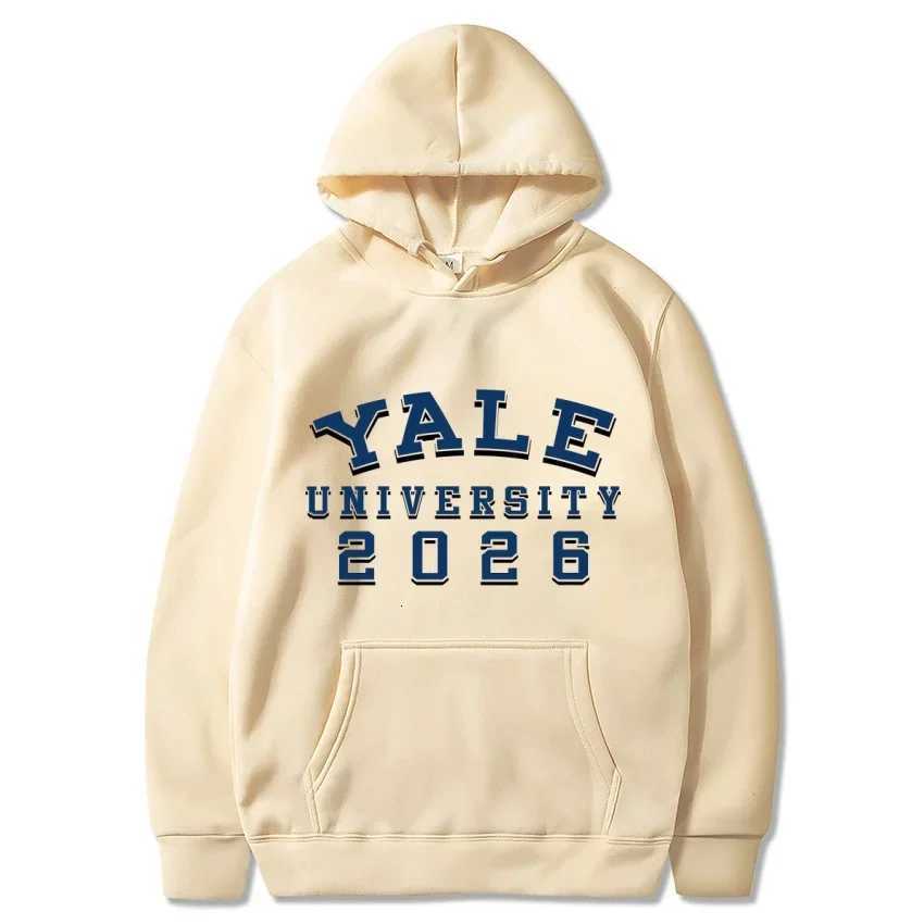 Yale University School Uniform for Autumn and Winter Classic Solid Color Hoodie Daily Casual Fashion Long Sleeve Warm Hoodie W251020