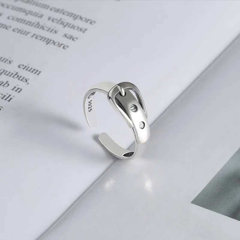 New in 925 Sterling Silver Belt Adjustable Rings For Women Vintage Wedding Luxury Jewelry J251020