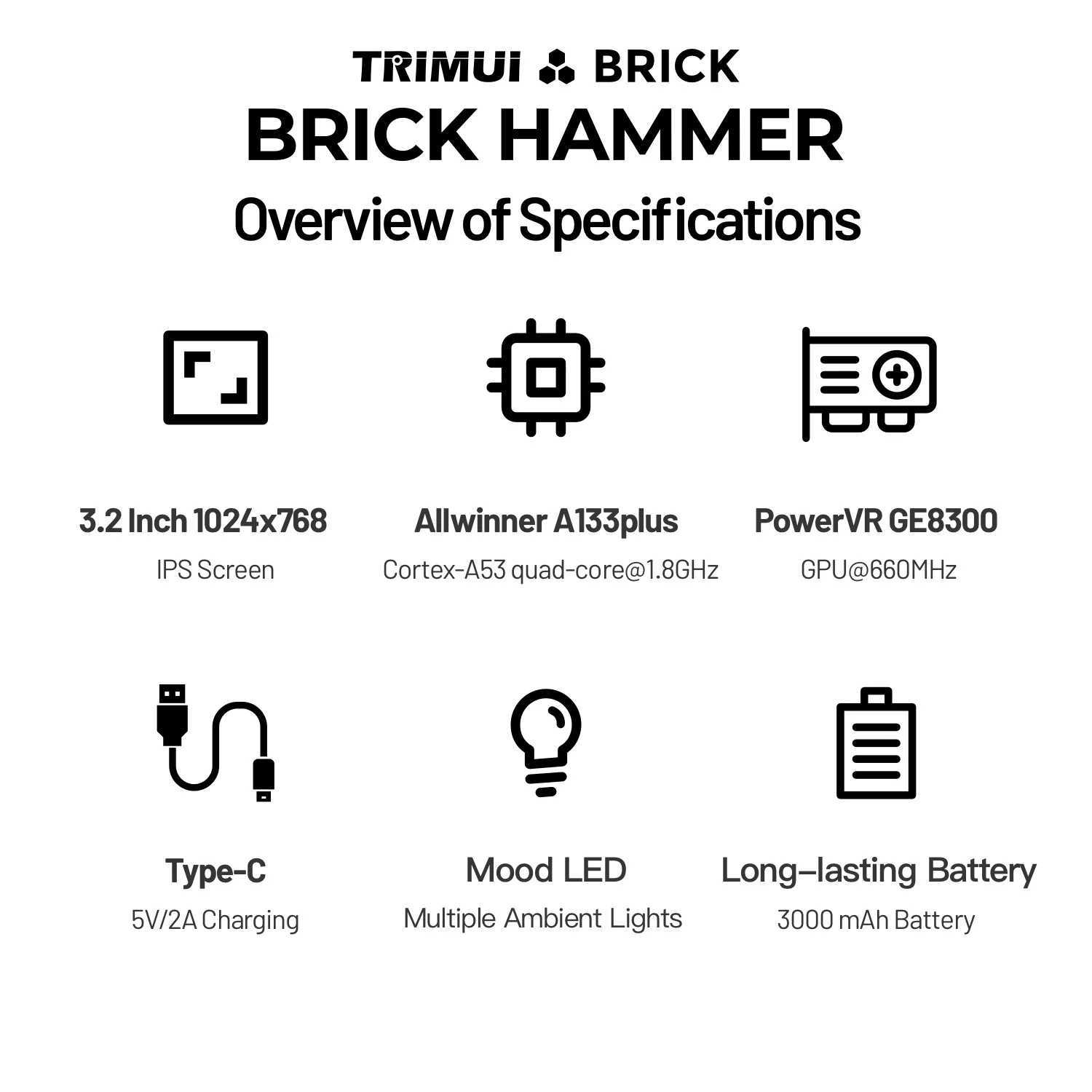 TRIMUI BRICK Video Game Console CNC Aluminum Alloy 32IPS Screen A133P Linux OS TRIMUIUI LED Lighting Free Keycaps Player Gift J251120
