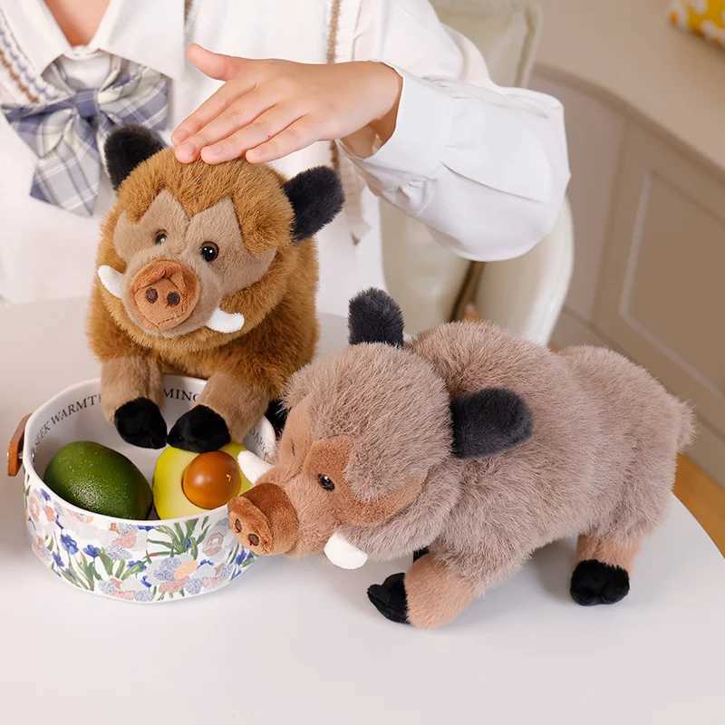 2530cm Simulation Wild Boar Plush Toy Eurasian Wild Boar Doll Cute Mountain Pig Doll Lovely Stuffed Doll Kawaii Toy Gifts J251020