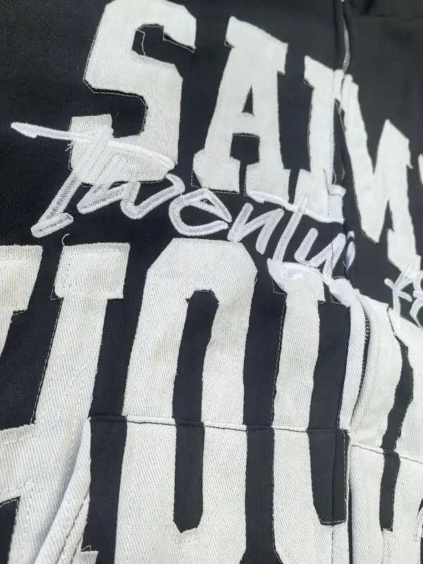 Lettering Embroidered Crew Neck Hoodie Same Hours Pattern Sweatshirt Harajuku Goth Style Unisex Streetwear W251020