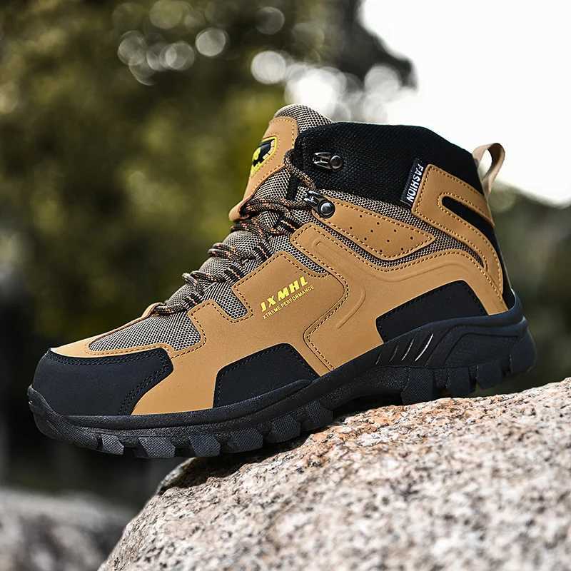 Mens Hiking Shoes Outdoor Work Anti Slip Stable Shockabsorbing Mountain Training Leisure Sneaker Comfort Walking High Top Boots Z251020