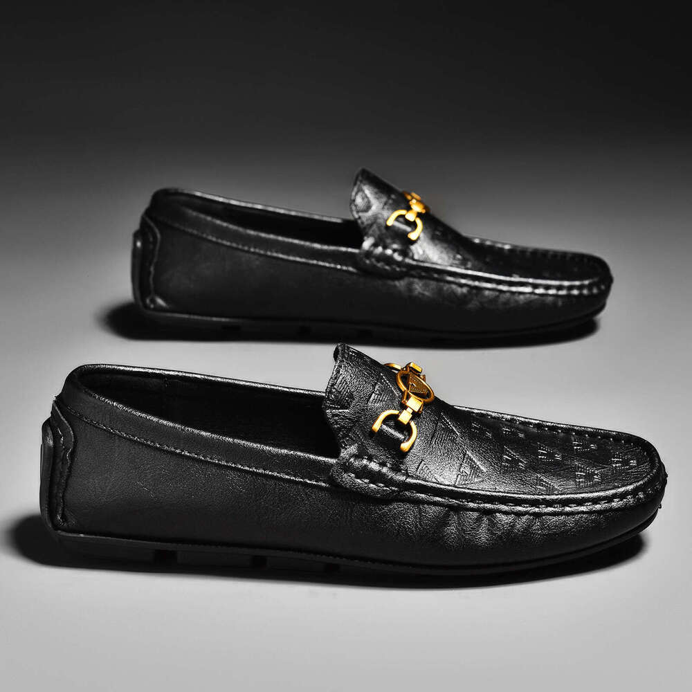 Free shipping new Genuine Loafers Slip-On British Style Casual Men's designer Leather Driving loafers Shoes