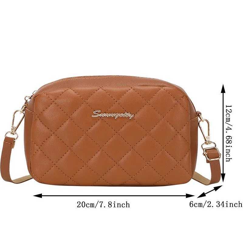 Small Messenger Bag For Women Trend Lingge Embroidery Camera Female Shoulder Bags Fashion Chain Ladies Crossbody Purse 2024T251020