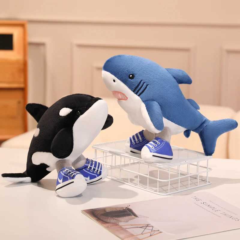 Cute Shark Plush Toy Italian Brainrot Animals Tralalero Tralala Cartoon Ai Stuffed Doll Pendant Creative Room Decor Kids Gifts J251020