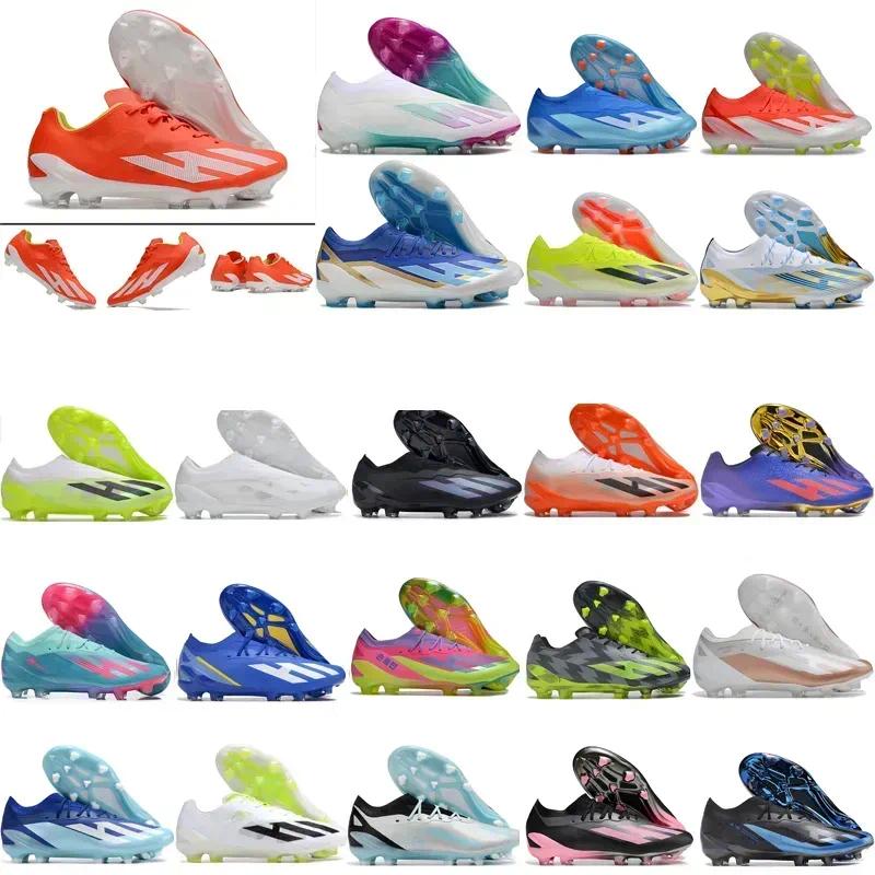 2025 Soccer Boots X Crazyfast.1 FG Laceless Knit Football Cleats Mens Firm Ground Soft Leather Comfortable Training Lithe Soccer Shoes X23 Crazyfast+ hot