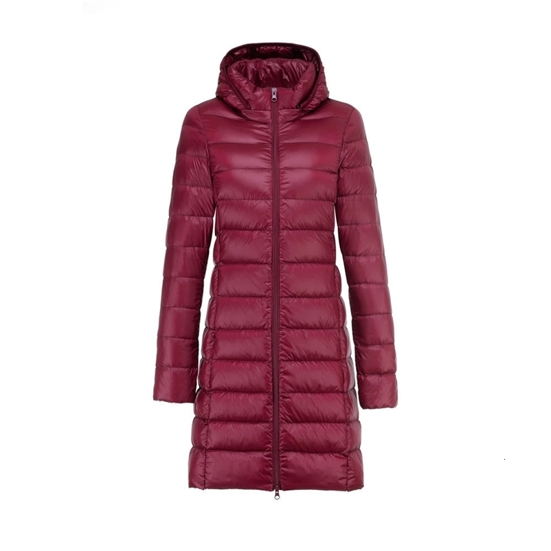 Women Winter Down Jacket 6 Colors Plus Size 5XL 6XL 7XL Women Long Slim Fit Hooded Ultra Packable Puffer Jacket 251016