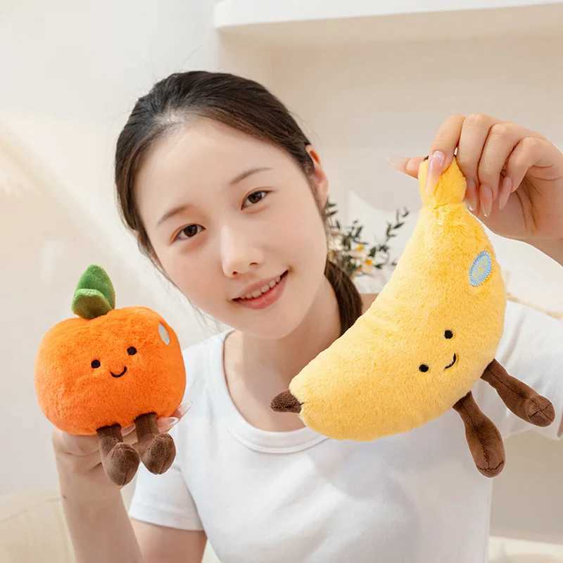 Kawaii Fruit Plush Toy Stuffed Banana Watermelon Pear Orange Strawberry Plush Doll Soft Food Plush Peluche Birthday Gift J251020