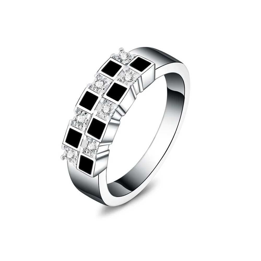 Charm 925 Sterling Silver Zircon Black 710 Ring For Women Wedding Fashion Party Favor Jewelry J251020