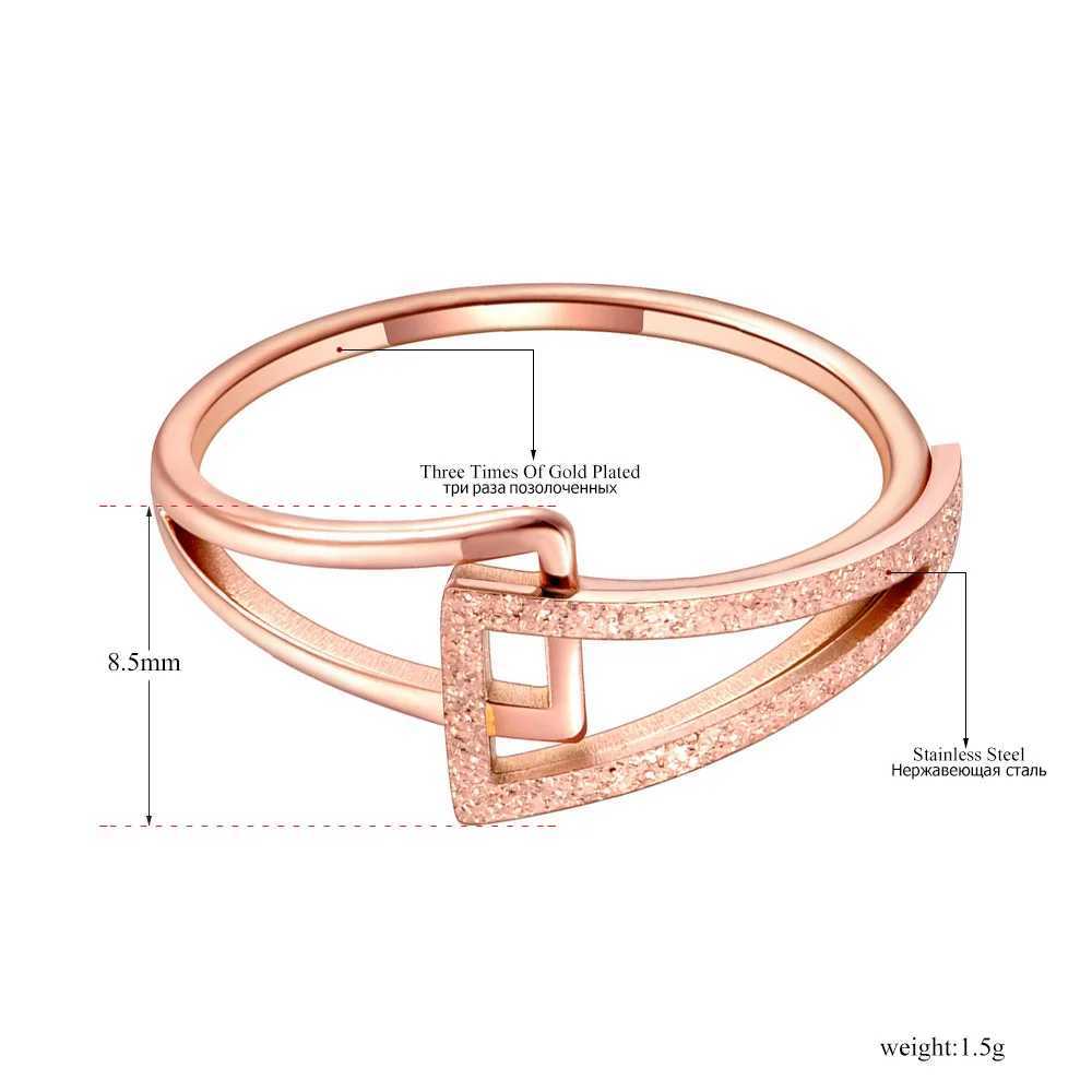 JeeMango Design Titanium Stainless Steel Geometric Party Rings Rose Gold Color Bohemia Beach Ring Jewelry For Women JR20084 J251020