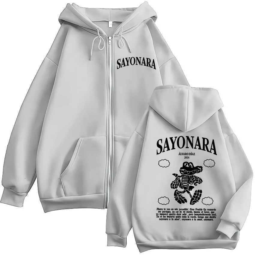 Alvaro Diaz Sayonara Funny Zipper Hoody 2025 Tour Album Long Sleeve Zip Up Sweatshirt Men Women Hip Hop Oversized Jacket Hoodies W251021