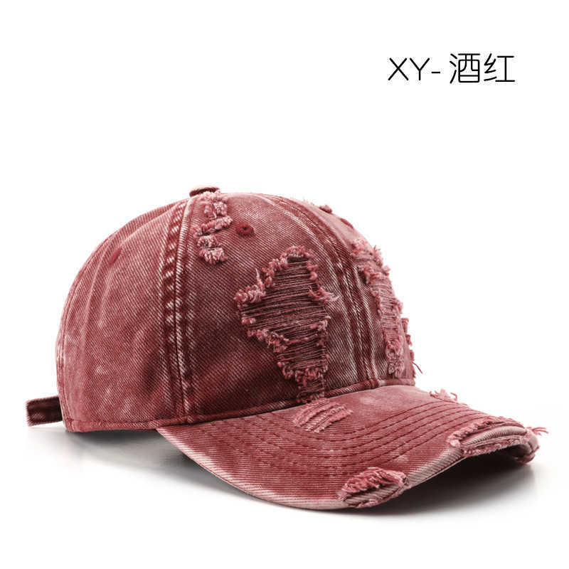 Womens Spring and Autumn Washed Vintage Distressed Baseball Cap Outdoor Mens Unique Sports Travel Sun Protection Visor Hat H251020
