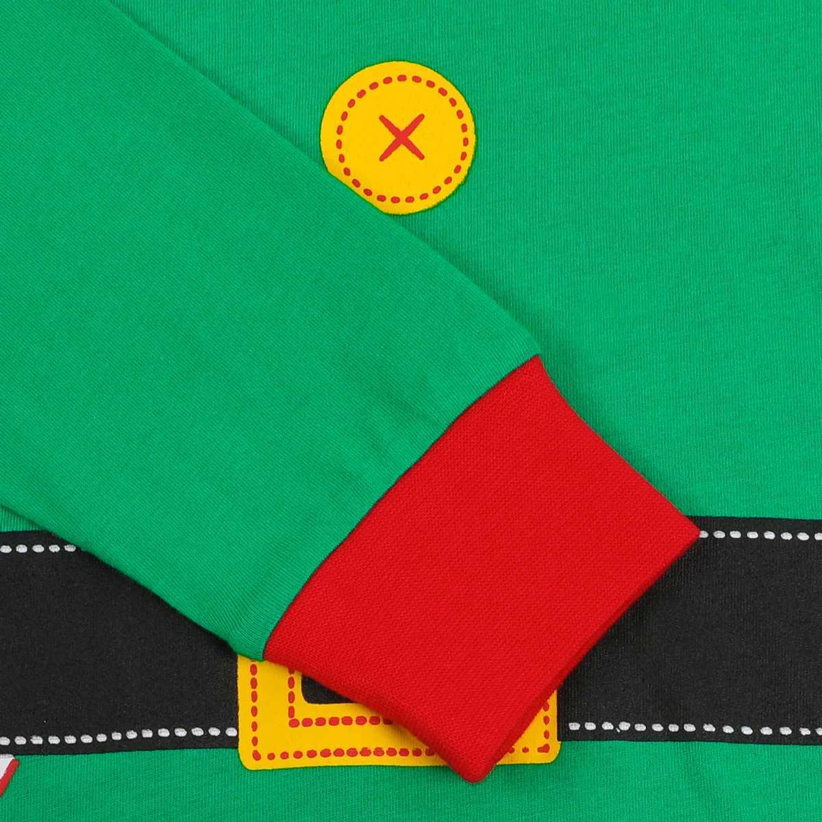 Christmas Clothes Family Set Adult Matching Xmas Sleepwear Kids Boys Green Elf Pajamas Girl Mother Daddy Festival Party Sets L251021UQKL