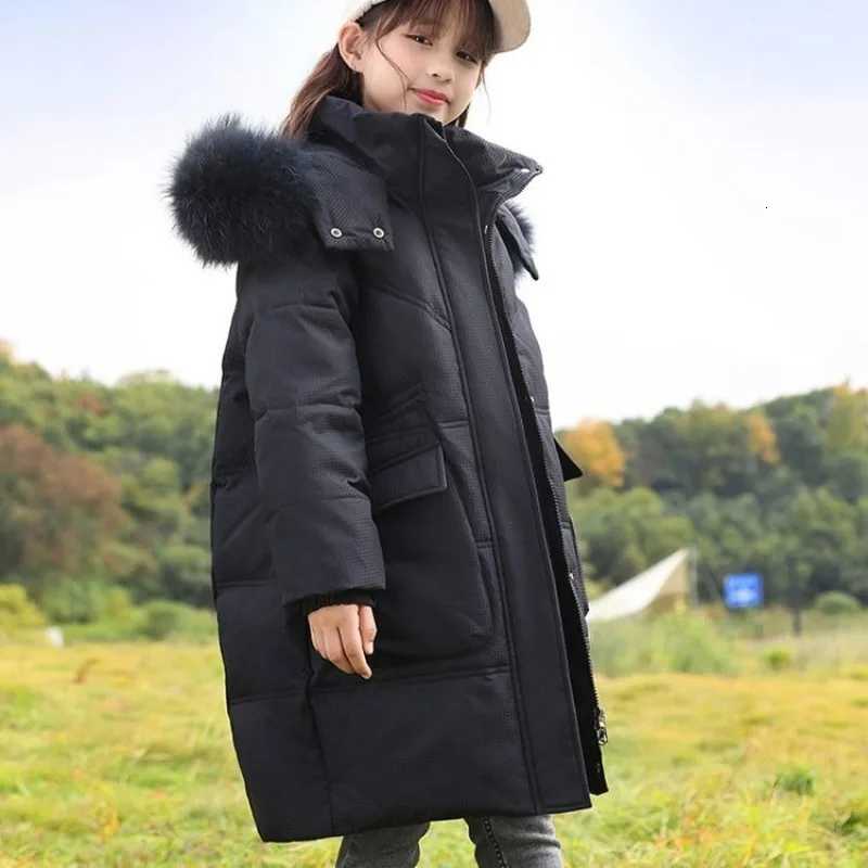 New 2025 Winter Girls Thermal Insulated Down Jacket Trendy Stylish MidLength Winter Coat for Kids Warmth Fashion ComboT251021