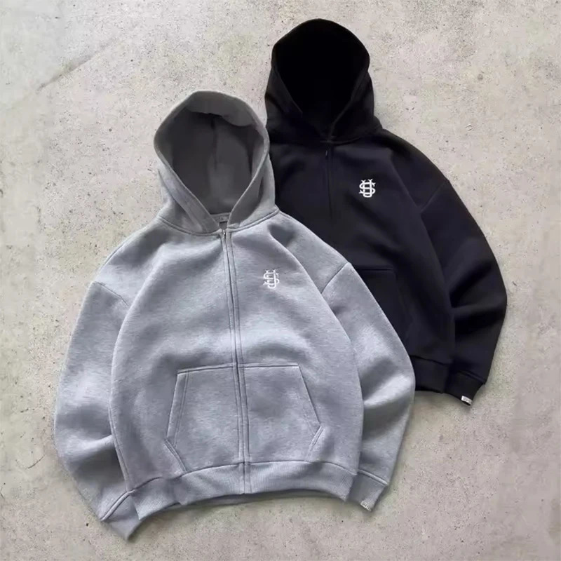 Streetwear Hoodie Sets Mens Y2K Straight Sweatpants Fashion Embroidery Suits Casual High Street Couple Training Suit 251021