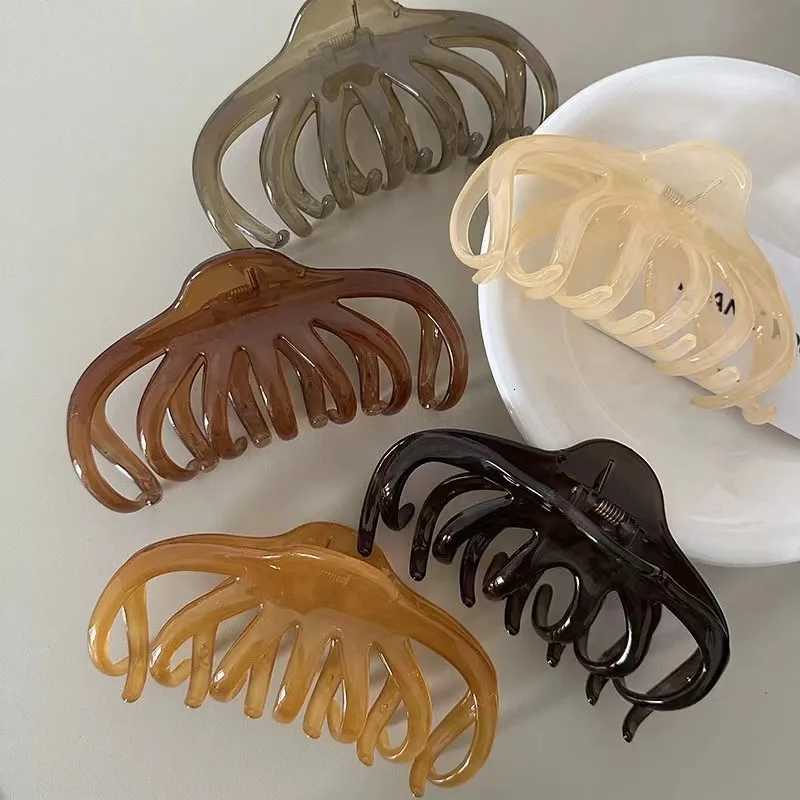 korea large hair claw for women fashion big hair clip girls claw clip for thick hair black hairclip ponytail clip accessoriesW254021