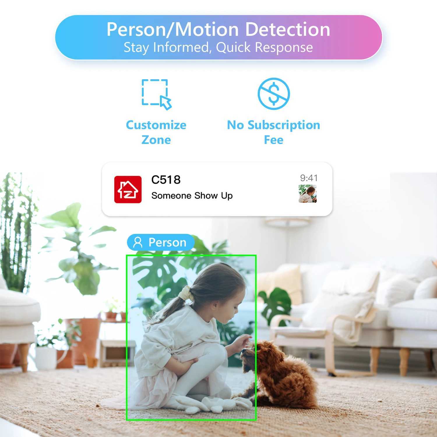 ZOSI 3MP Baby Monitor 24G5G 360 PanTilt Pet Smart Security IP Camera AI Human Tracking 2K HD WiFi Surveillance Cameras J251121