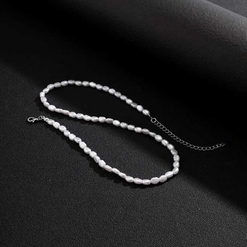 New Fashion Simple Imitation Pearl Choker Necklace for Women Vintage Elegant Beaded Temperament Necklace Wedding Party Jewelry1 D251021