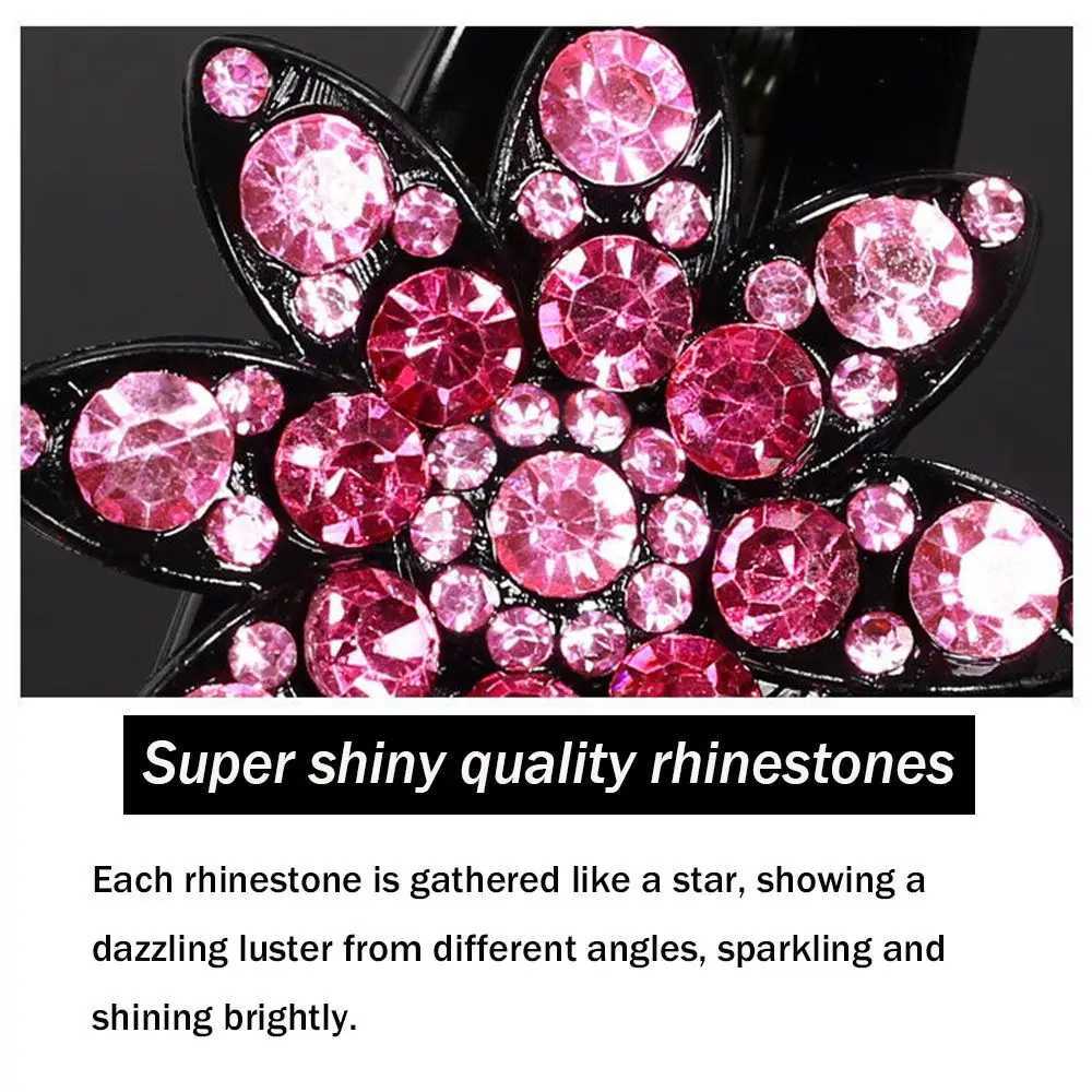 Shiny Rhinestone Hairpin Flower Leaf Duckbill Hair Claws Retro Hair Clips Accessories For Women Shinning Ponytail HeadwearW254021