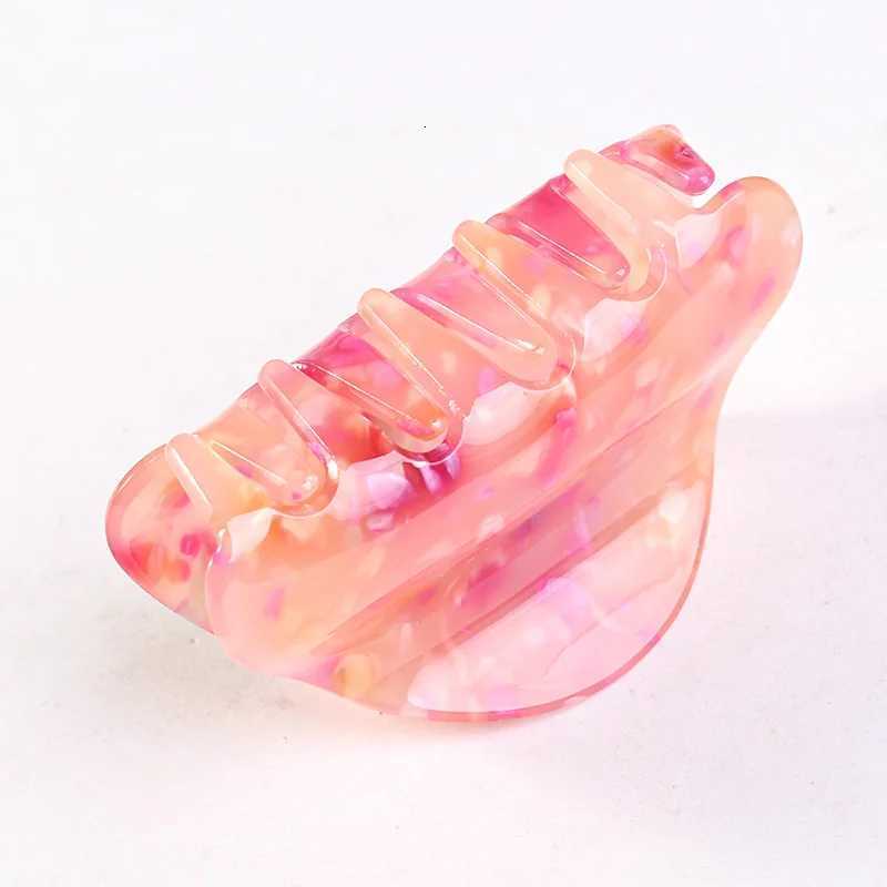 335 Inch Acetate Sheet Semicircular Shaped Hair Claws for Women Girls Trendy Printing Hair Clip Hair Clamps Hair AccessoriesW254021