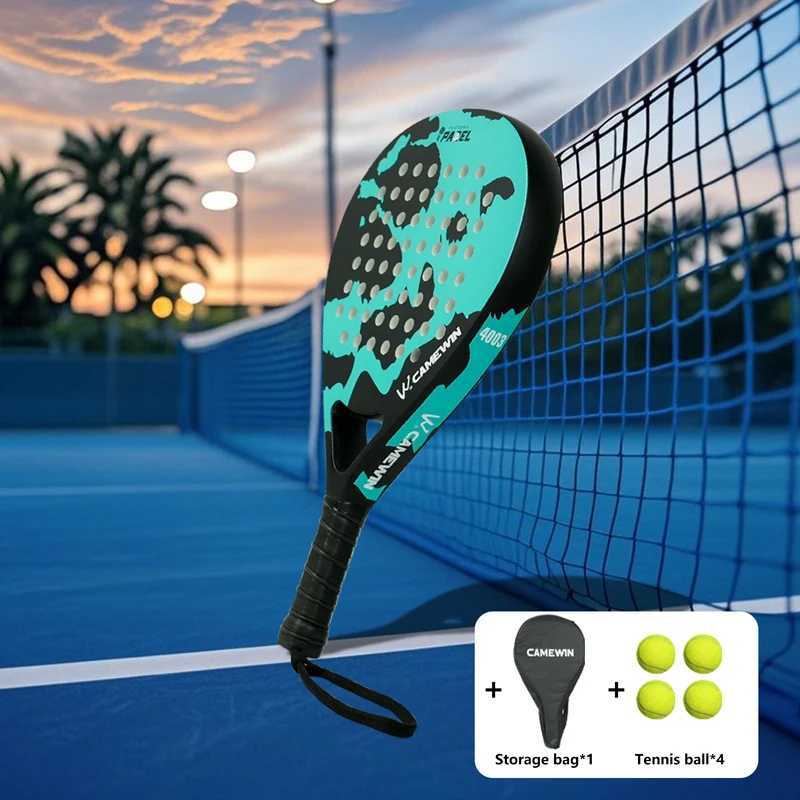 Lightweight Carbon Fiber Cage Padel Racket Tennis Racquet Sports Equipment Fitness And Health Good Elasticity High Quality W251021