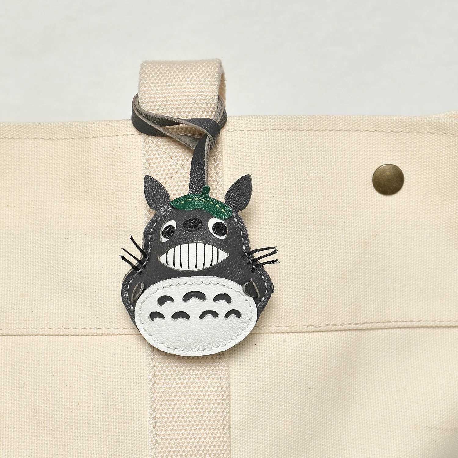 Sheepskin Handmade Real Leather Black No Face Bag Charm KeyChain Gift Cute Decoration For Bags Exquisite Charm Bag Accessories W251021