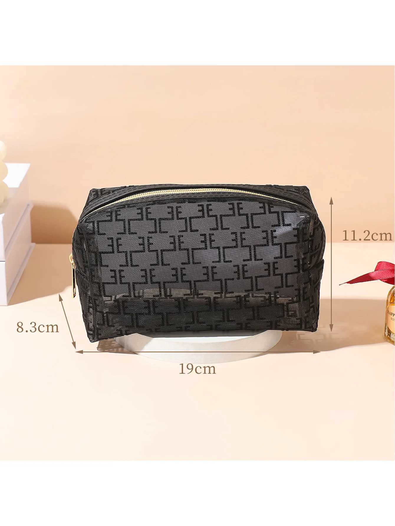 Women Mesh Cosmetic Bag Travel Storage Makeup Bag Organizer Female Make Up Pouch Portable Small Large Toiletry Beauty CaseW251021